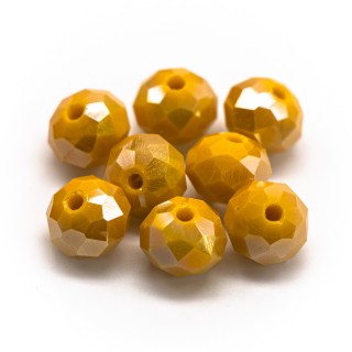 Бусины рондели 8*6мм, теплый-желтый с АБ